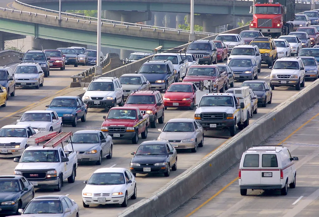 Los Angeles freeway rush hour